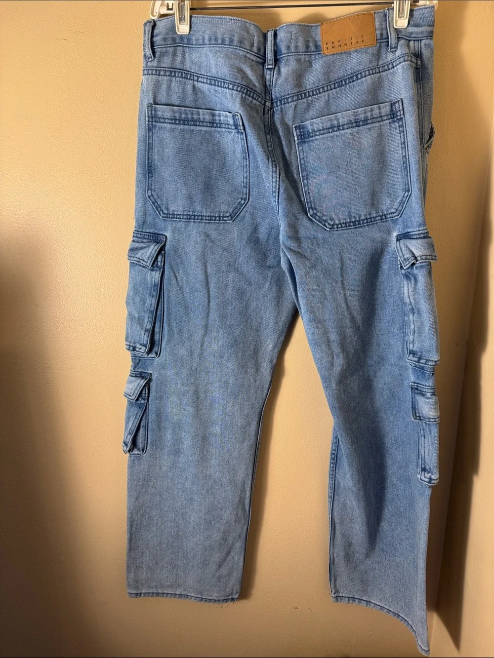 PacSun Light Wash Denim Cargo Pants